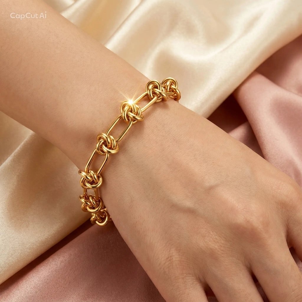 Knotted Chain Βραχιόλι | Ατσάλι 316L Επιχρυσωμένο 18 Καράτια - Mirva Creations