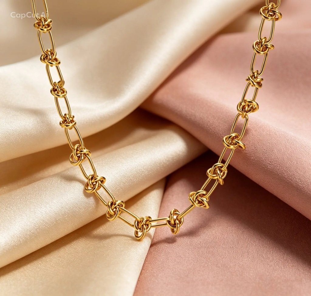 Knotted Chain Κολιέ | Ατσάλι 316L Επιχρυσωμένο 18 Καράτια - Mirva Creations