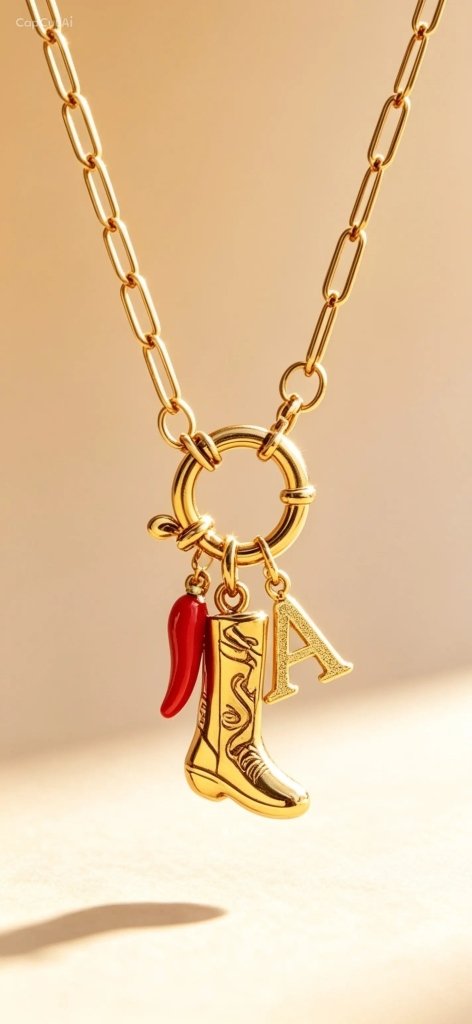 Κολιέ Charms "My Initial" – Ατσάλι 316L Επίχρυσο - Mirva Creations