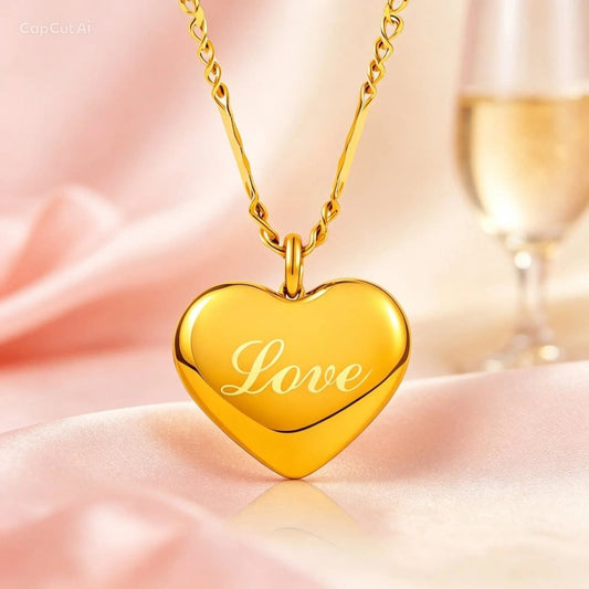 Minnie Mouse Κολιέ Disney | Καρδιά 18K Χρυσό Love Ατσάλι 316L - Mirva Creations