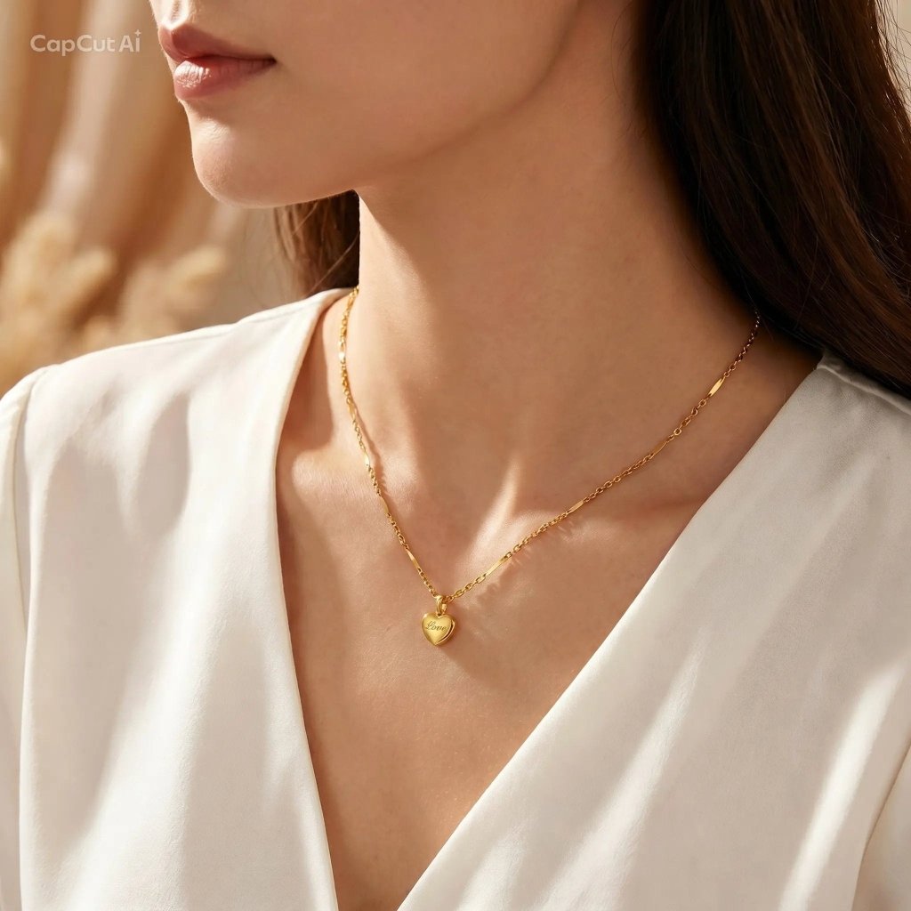 Minnie Mouse Κολιέ Disney | Καρδιά 18K Χρυσό Love Ατσάλι 316L - Mirva Creations